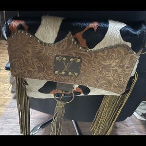 Re-purposed Louis Vuitton Crossbody bag.